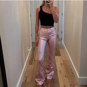 Pink metallic pants